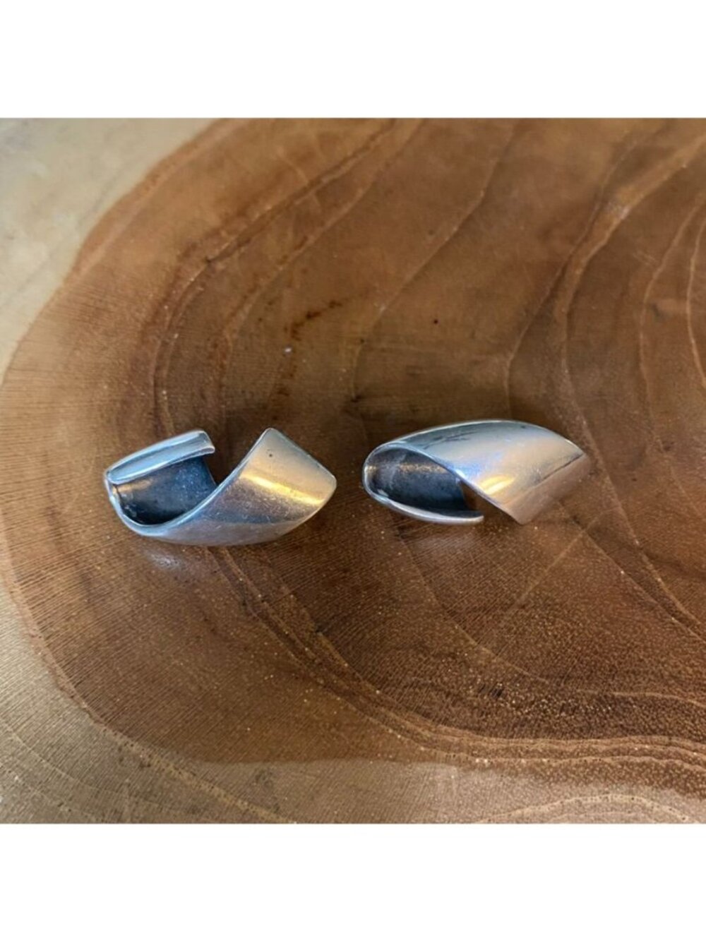 RETIRED James Avery Abstract Curl Earrings, Sterling Silver